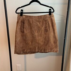 Kut from the Kloth Tan Mini Skirt Leather Suede